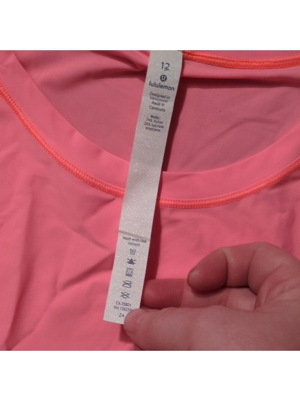 Lululemon Coral Pink Tank Top Size 12 - Picture 4 of 6